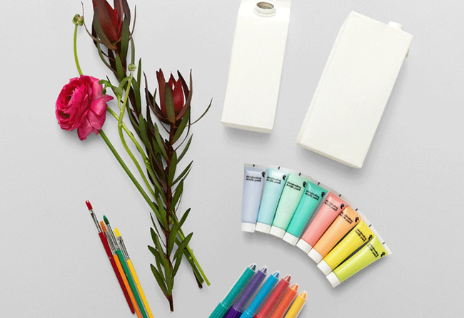 Art Supplies for Painting Milk Carton